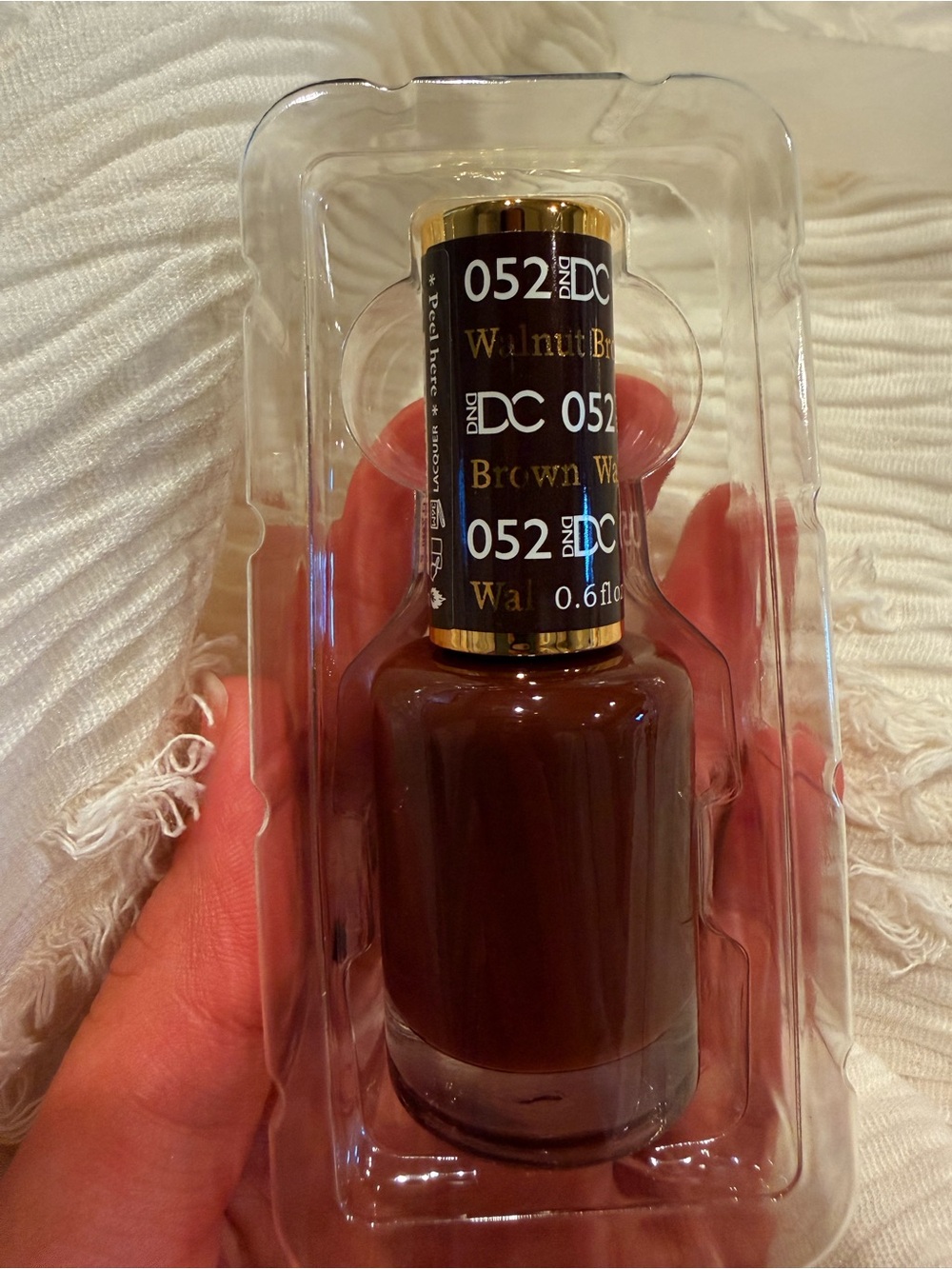 DND #052 Walnut Brown Nail Polish - Rich Brown Nail Color